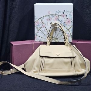 Tory Burch half moon cross body/top handle satchel